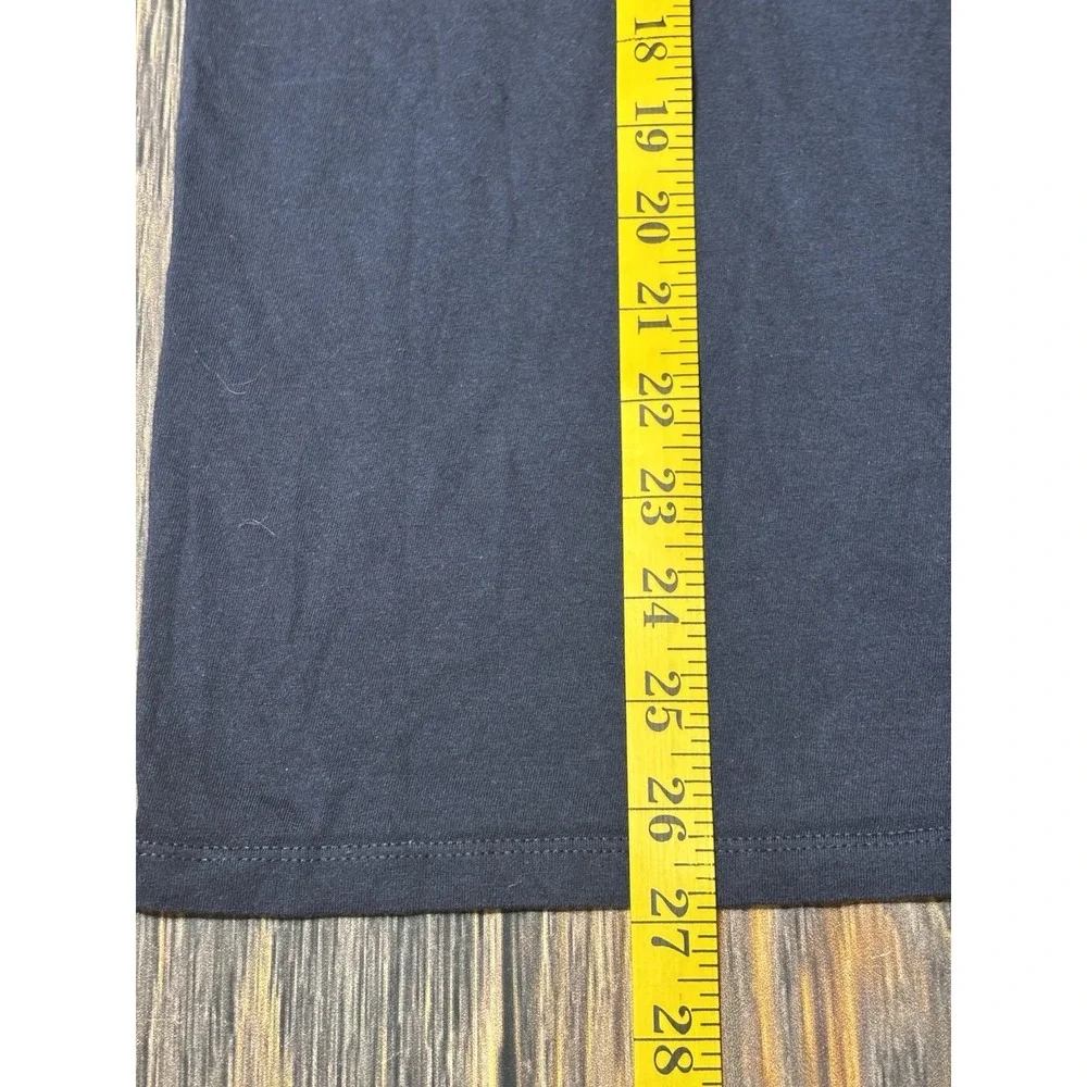 Nike Basic Tee  T-Shirt Mens M Navy Embroidered Swoosh Athletic 561416-41S